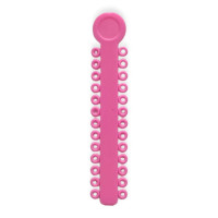 Elastic ligatures on a module, 26 rings, Pink